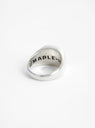 Floral Signet Ring Silver by Maple at Couverture and The Garbstore hallmarking