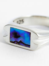 Danny Signet Ring Silver by Maple at Couverture and The Garbstore close up