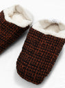 Loop Stripe x Woolly Boa Red by Merippa at Couverture and The Garbstore close up