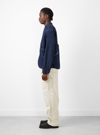 11.5oz x 8oz RINGOMAN Coverall Indigo by Kapital at Couverture and The Garbstore side profile