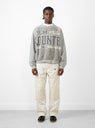 Grizzly Fur Sweatshirt Grey by Kapital at Couverture and The Garbstore on model