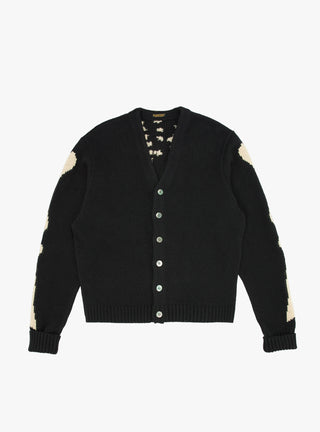 5G Wool Bone Short Cardigan Black by Kapital at Couverture and The Garbstore