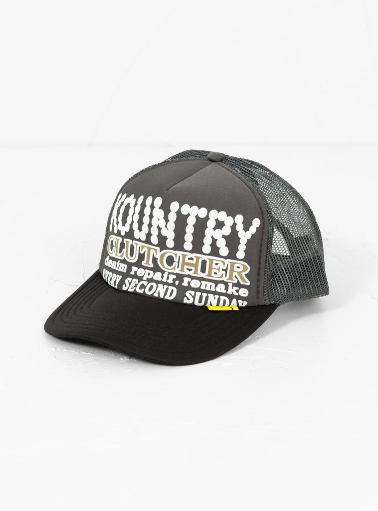 KOUNTRY Pearl Clutcher Truck Cap Grey & Black by Kapital at Couverture and The Garbstore