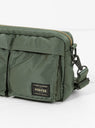 Bio-Nylon TANKER Sling Bag Sage Green by Porter Yoshida & Co. at Couverture and The Garbstore close up