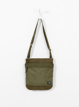 FORCE Vertical Shoulder Bag Olive Drab by Porter Yoshida & Co at Couverture and The Garbstore 