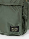 Bio-Nylon TANKER Vertical Shoulder Bag Sage Green by Porter Yoshida & Co. at Couverture and The Garbstore close up