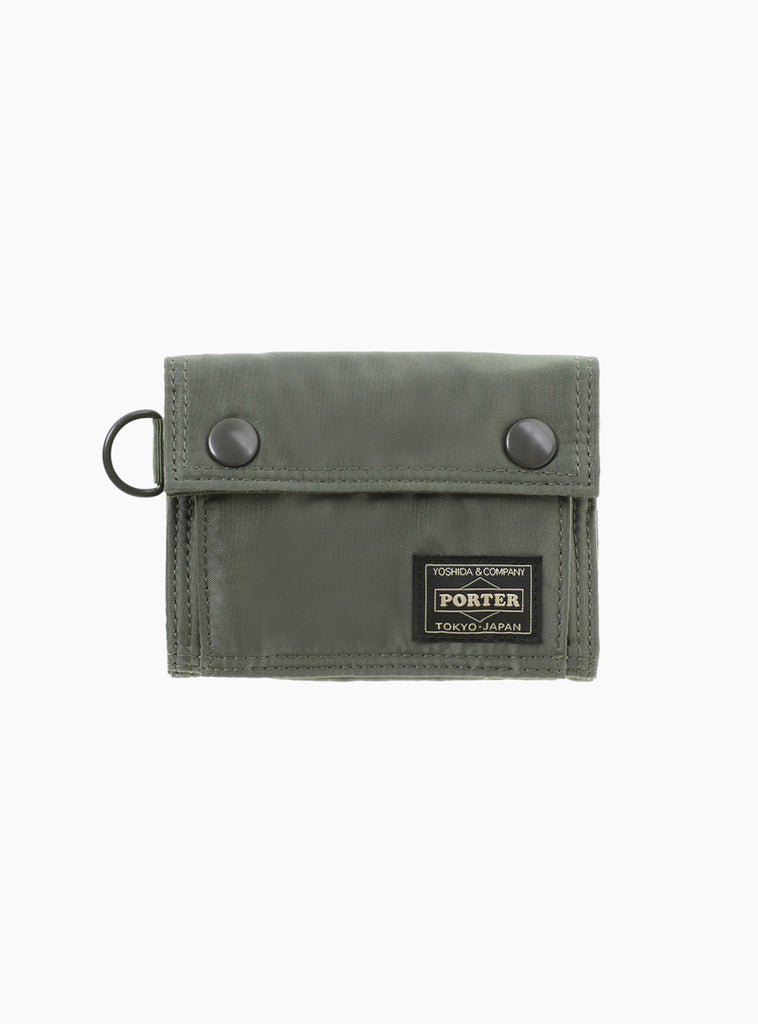 Bio-Nylon TANKER Pocket Wallet Medium Sage Green by Porter Yoshida & Co at Couverture and The Garbstore