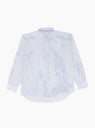 Classic Long Sleeve Shirt Bleached Blue by Stussy at Couverture and The Garbstore rear of shirt