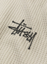 Raglan Thermal Basic Stock Bone by Stussy at Couverture and The Garbstore close up