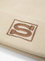 Cuff Beanie S Sport Sandstone by Stussy at Couverture and The Garbstore close up