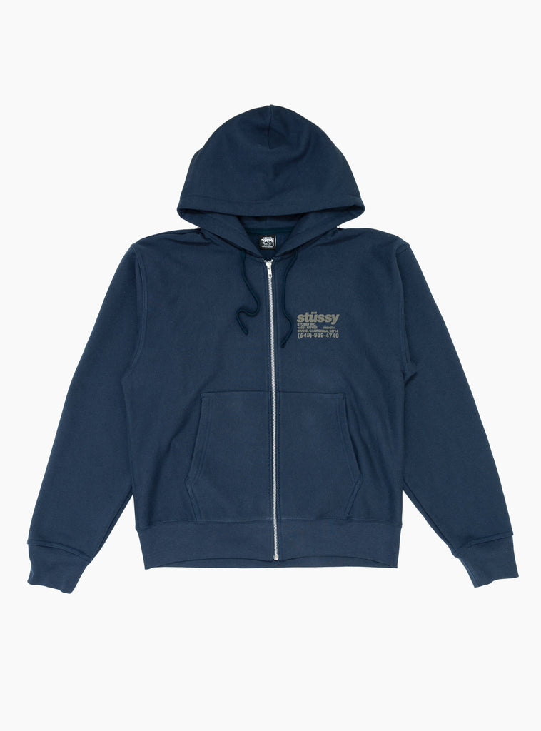 DNA Zip Hoodie Navy by Stussy at Couverture and The Garbstore 