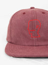 Washed Twill Logohead Cap Raspberry by Brain Dead at Couverture and The Garbstore close up