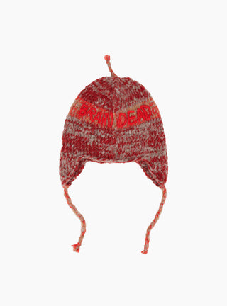 Alpaca Knit Ear Flap Beanie Red Multi by Brain Dead at Couverture and The Garbstore