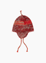 Alpaca Knit Ear Flap Beanie Red Multi by Brain Dead at Couverture and The Garbstore side profile 