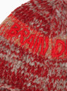 Alpaca Knit Ear Flap Beanie Red Multi by Brain Dead at Couverture and The Garbstore branding 