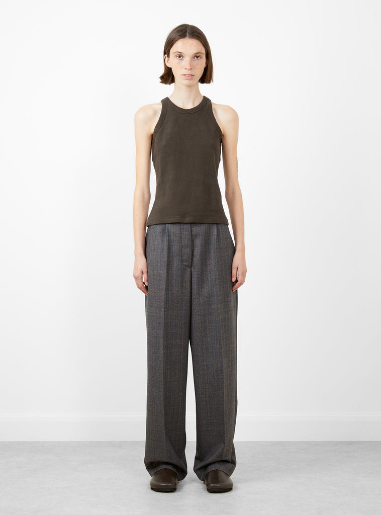 Leisure Tank Top Dark Brown by mfpen at Couverture and The Garbstore 