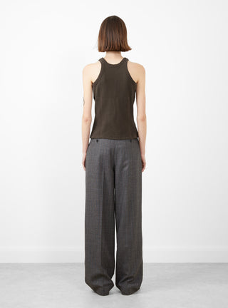 Leisure Tank Top Dark Brown by mfpen at Couverture and The Garbstore rear 