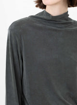 Mock Neck Top Metal Greyby mfpen at Couverture and The Garbstore close up