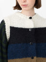 Mohair Striped Waitcoat Multi by Cordera at Couverture and The Garbstore close up