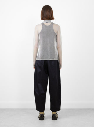 Mesh Turtleneck Sweater Silver by Cordera at Couverture and The Garbstore rear shot