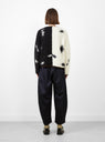 Wool & Mohair Blotch Cardigan Black & White by Cordera at Couverture and The Garbstore rear shot