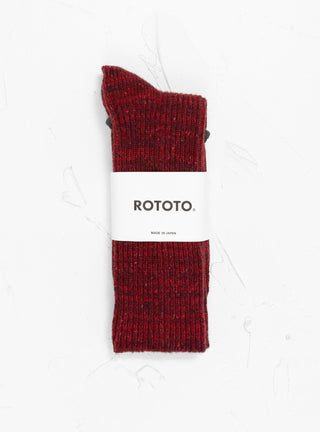 Nep Tweed Marl Socks Burgundy by ROTOTO at Couverture and The Garbstore pair