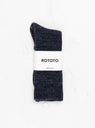 Nep Tweed Marl Socks Navy by ROTOTO at Couverture and The Garbstore pair