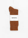 Nep Tweed Marl Socks Dark Gold by ROTOTO at Couverture and The Garbstore pair 