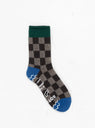 Pile Room Socks Dark Green & Blue by ROTOTO at Couverture and The Garbstore 