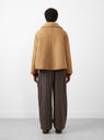 Suede Back Curly Hair Avis Jacket Tan From Cawley At Couverture & The Garbstore - rear shot