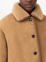 Suede Back Curly Hair Avis Jacket Tan From Cawley At Couverture & The Garbstore detail shot