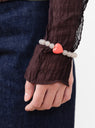 Elowen Bracelet Oat Pink by Rachel Comey at Couverture and The Garbstore on wrist