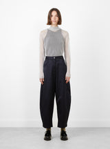 Satin Curved Pants Night by Cordera at Couverture and The Garbstore full profile