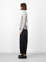 Satin Curved Pants Night by Cordera at Couverture and The Garbstore side profile