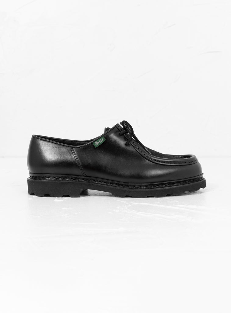 Michael Shoe Black Smooth Leather & Cow Hair by Paraboot at Couverture and The Garbstore