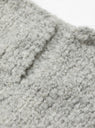 Cashmere Snood with Collar Light Grey by Karakoram at Couverture and The Garbstore close up