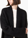 Lauren Manoogian Vello Cardigan in Black at Couverture & The Garbstore - close up