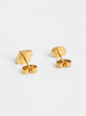 Mismatched Stud Earrings Blue by Grainne Morton at Couverture and The Garbstore rear 