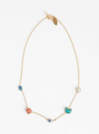 Five Mini Charm Necklace Multi by Grainne Morton at Couverture and The Garbstore 