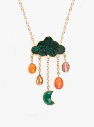 Cloud And Rain Chain Drop Necklace by Grainne Morton at Couverture and The Garbstore