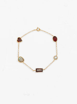 Five Mini Charm Bracelet Brown by Grainne Morton at Couverture and The Garbstore