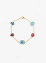 Five Mini Charm Bracelet Blue by Grainne Morton at Couverture and The Garbstore overview