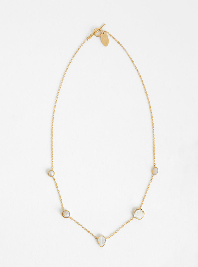 Five Mini Charm Necklace White by Grainne Morton at Couverture and The Garbstore