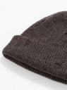 Broken Wool Beanie Charcoal by Sublime at Couverture and The Garbstore close up