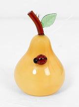 Yellow Pear Christmas Ball by Ichendorf Milano at Couverture and The Garbstore close up