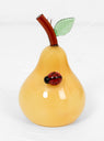 Yellow Pear Christmas Ball by Ichendorf Milano at Couverture and The Garbstore close up