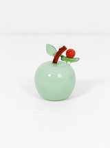 Green Apple Christmas Ball by Ichendorf Milano at Couverture and The Garbstore close up