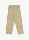 Two Tuck Side Adjustable Pants Beige by Farah Japan at Couverture and The Garbstore full profile