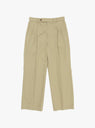 Two Tuck Side Adjustable Pants Beige by Farah Japan at Couverture and The Garbstore