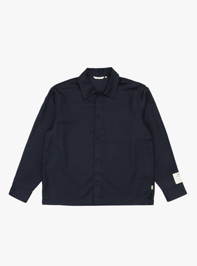 Wool Overshirt Navy by Farah Japan at Couverture and The Garbstore